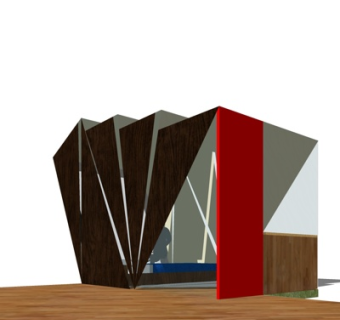 现代凉亭su模型