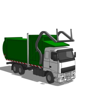 现代垃圾车su模型