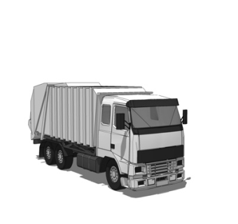 现代垃圾车su模型