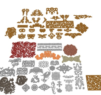 中式雕花su模型