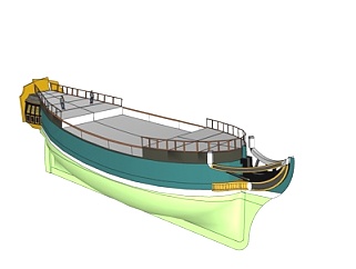 欧式船舶su模型