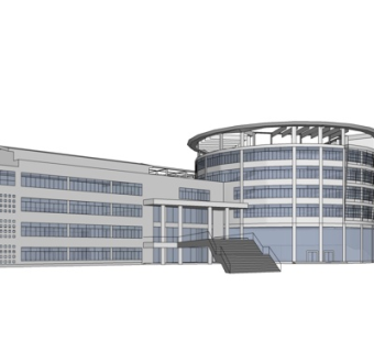 现代办公楼su模型