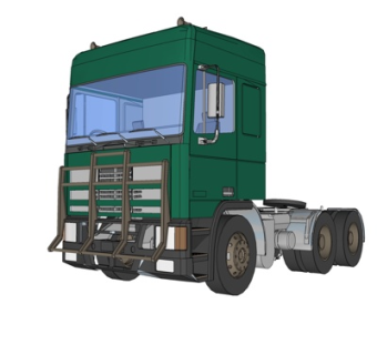 现代重型卡车su模型