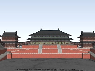 中式古建故宫su模型