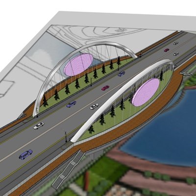 现代公路su模型