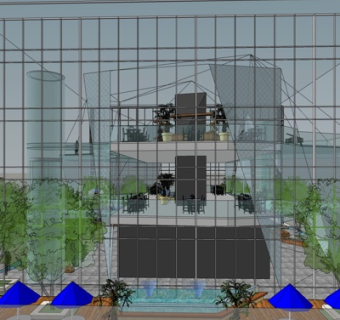 现代园林景观su模型