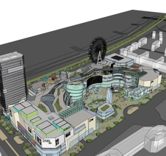 现代工业区规划su模型