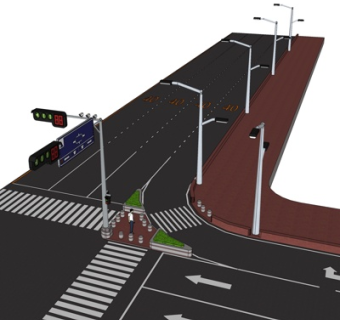 现代公路su模型