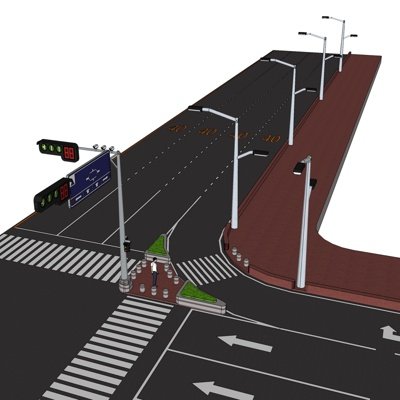 现代公路su模型