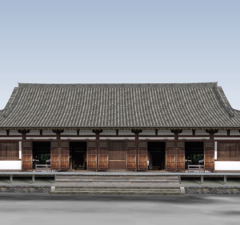 日式古建民房su模型