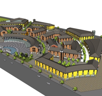 欧式建筑规划su模型