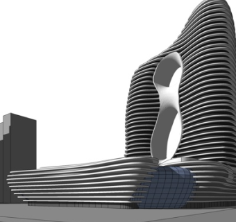 现代办公楼su模型