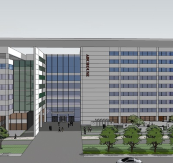 现代办公楼su模型