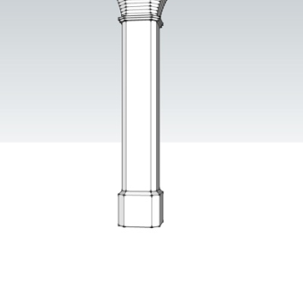 现代柱子su模型