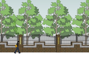 欧式铁艺护栏su模型