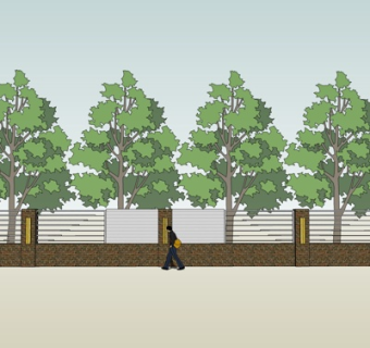 现代铁艺护栏su模型