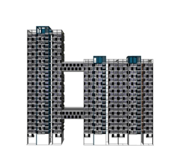 现代高层办公楼su模型