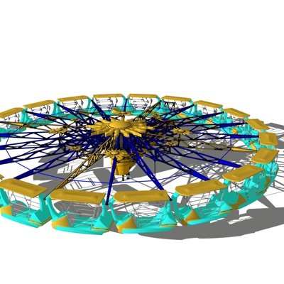 现代游乐设备su模型