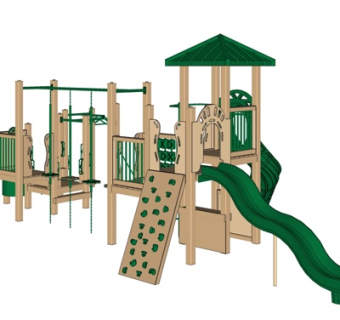 现代儿童游乐设备su模型