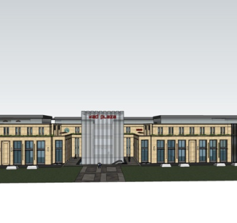 现代办公楼su模型