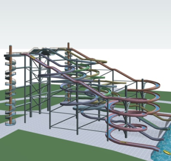 现代滑梯su模型