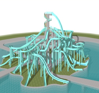 现代滑梯su模型