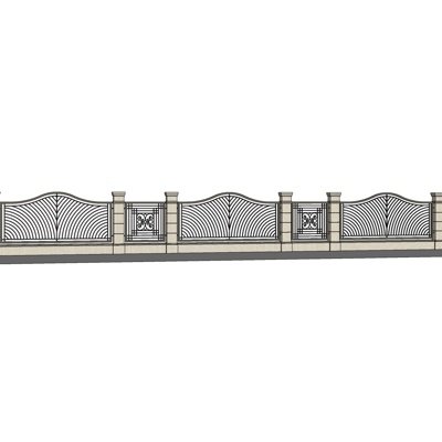 欧式铁艺护栏su模型