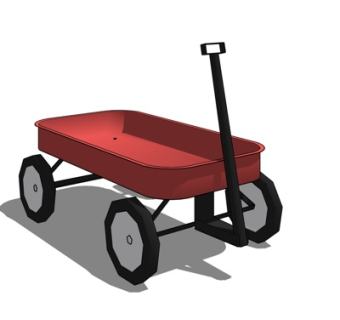 现代推车su模型