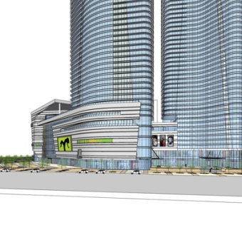 现代高层办公楼su模型