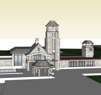 欧式塔楼su模型