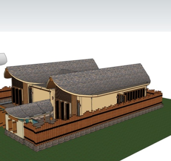 东南亚房屋建筑su模型