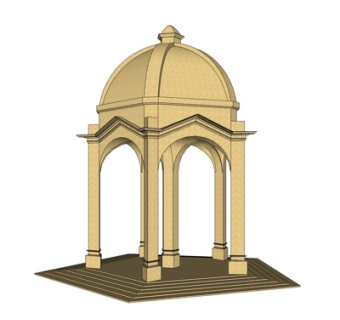 欧式凉亭su模型