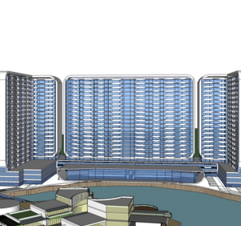现代高层办公楼su模型