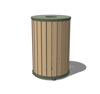 现代垃圾桶su模型