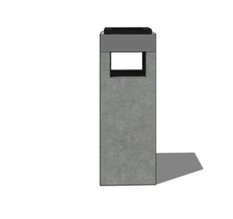 现代垃圾桶su模型