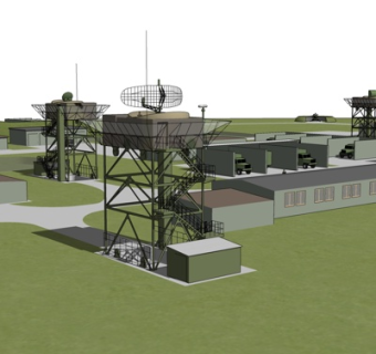 现代军事演习场su模型