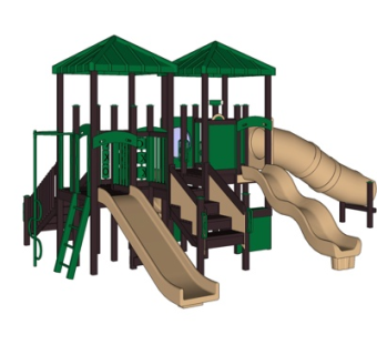 现代儿童游乐设备su模型