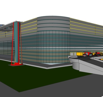 现代沿街商业建筑su模型