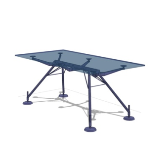 现代桌台su模型