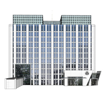 现代高层办公楼su模型
