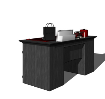 现代书桌su模型