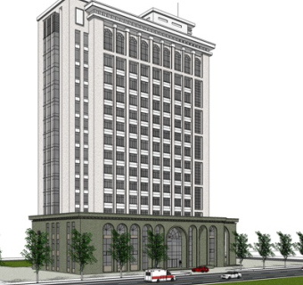 欧式办公楼su模型