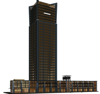现代高层办公楼su模型