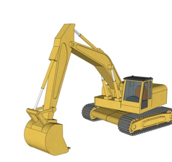 现代挖掘机su模型