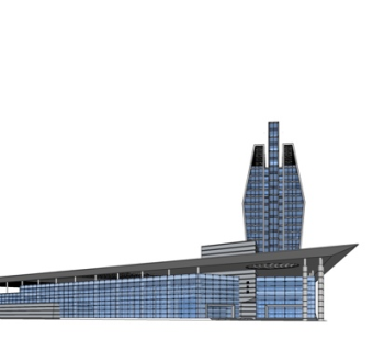 现代办公楼su模型