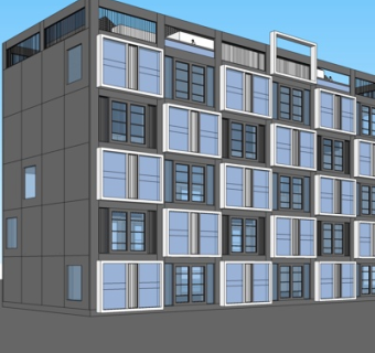 现代办公楼su模型