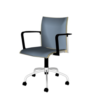 现代办公转椅su模型