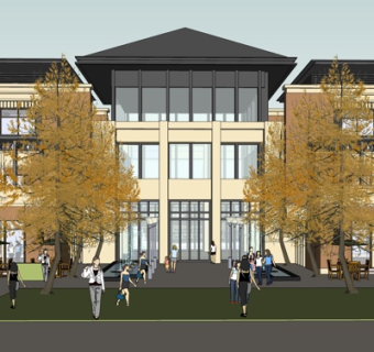 现代酒店su模型