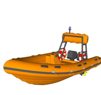 现代快艇su模型