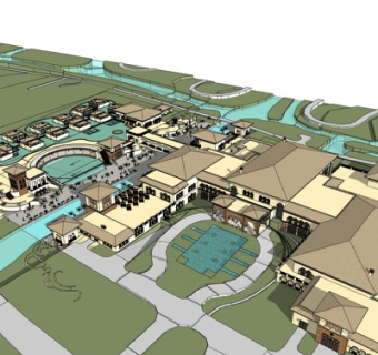 欧式酒店su模型